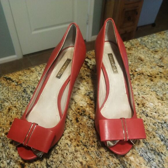 Louise et Cie LO-JORDYNA Women's LAVISH SHEEP NAPPA LEATHER PUMPS - Size 7M RED - Picture 2 of 12